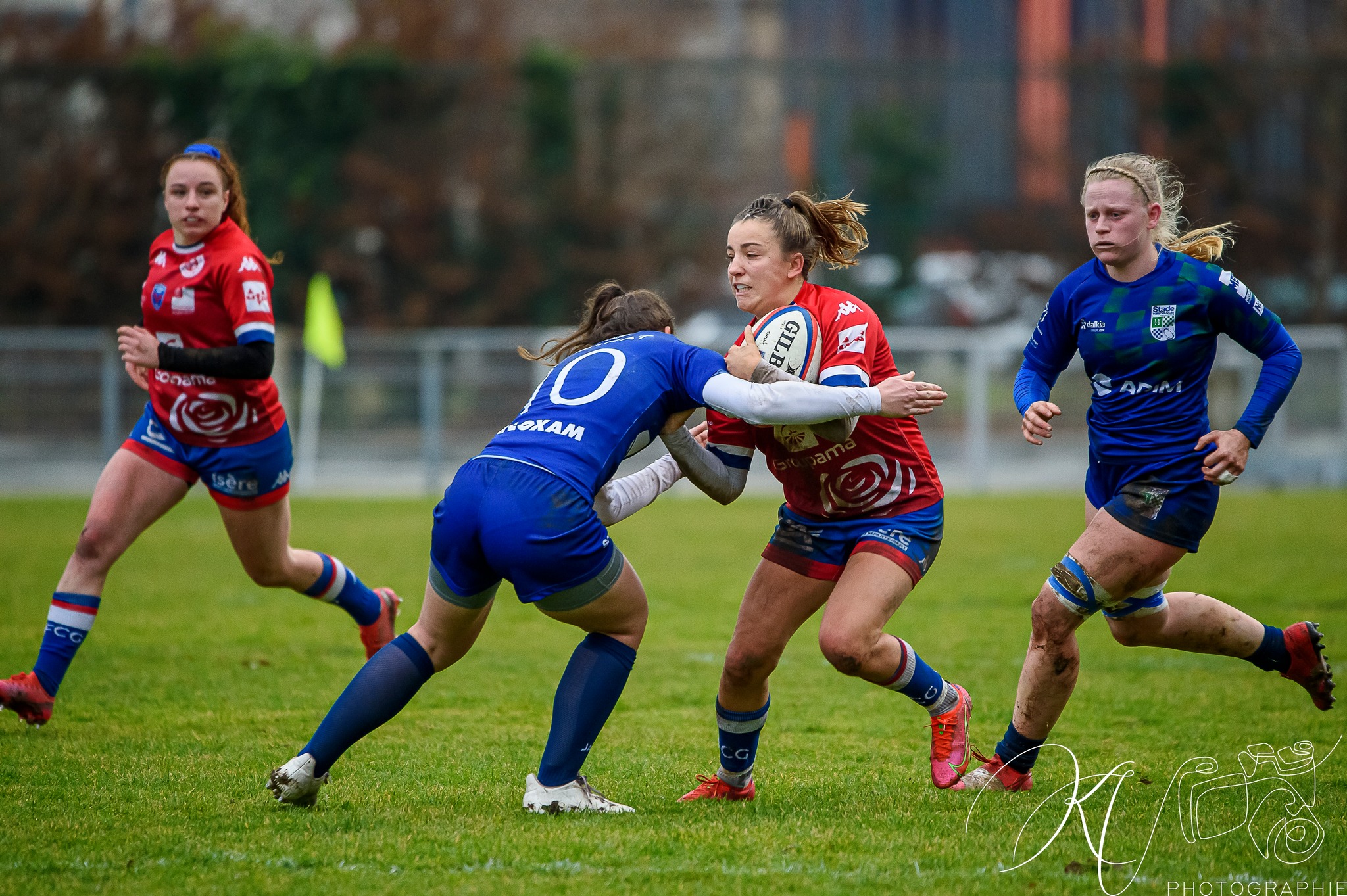 Alexandra CHAMBON - Florine THIRON -  FC Grenoble Rugby - Lille Métropole Rugby Club Villeneuvois - Rugby - FCG Amazones (18) VS (16) LMRCV (#2023FCGvsLMRCV01) Photo by: Karine Valentin | Siuxy Sports 2023-01-08