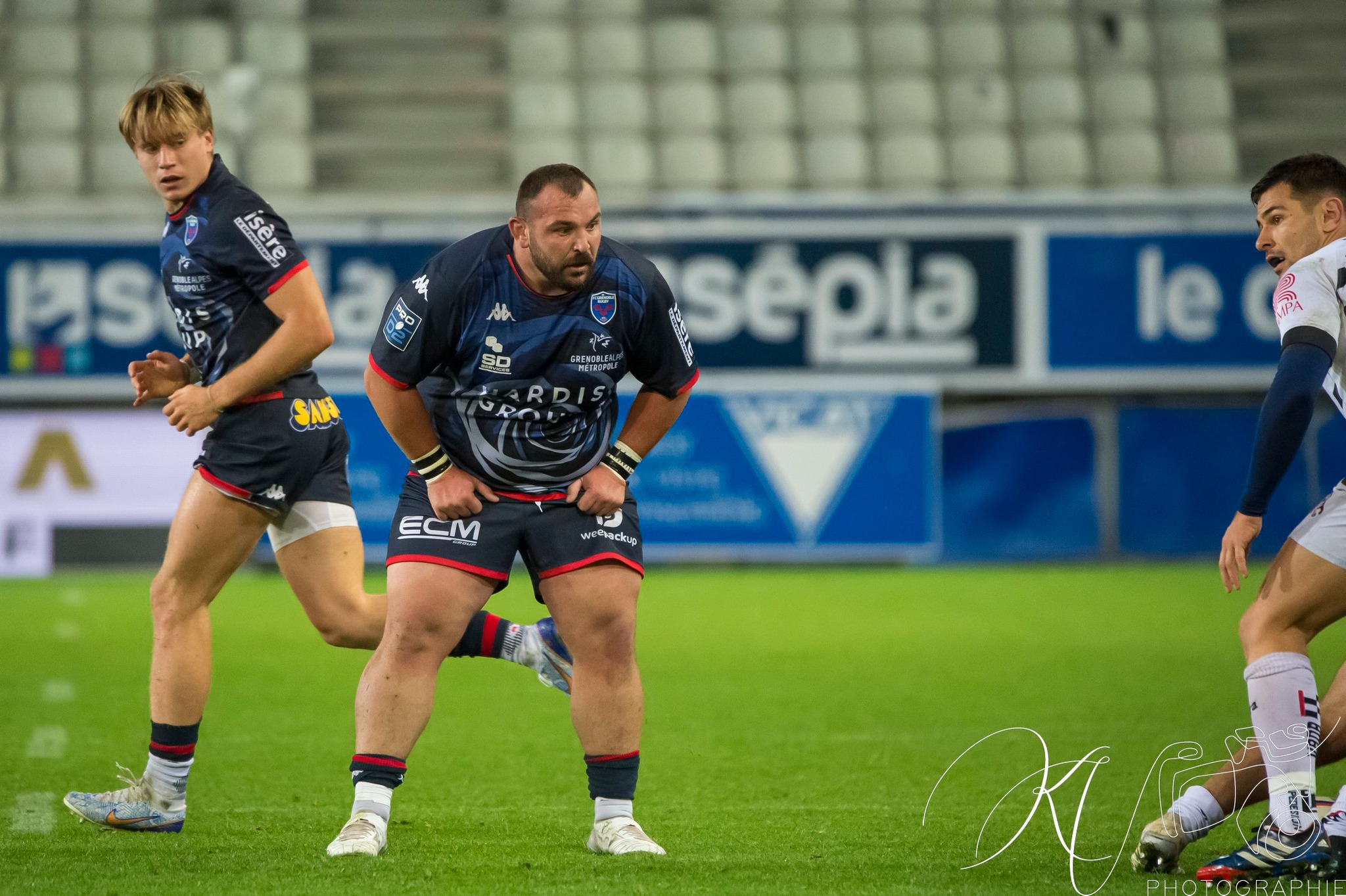 Wilfried HULLEU - Vincent VIAL -  FC Grenoble Rugby - Valence Romans DR - Rugby - PRO D2 - FC Grenoble (35) vs (19) Valence Romans DR (#2023FCGVRDR11) Photo by: Karine Valentin | Siuxy Sports 2023-11-10