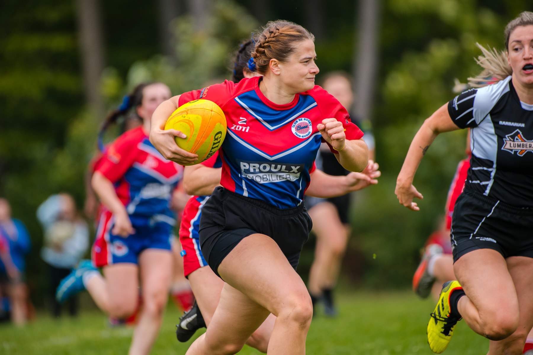  Saint-Georges Lumberjacks - Braves de Trois-Rivières - Rugby - RUGBY QUÉBEC FINALES LPR2 F SÉNIORS 2023 SAB QC- SG Lumberjacks vs Braves Trois-Rivières (#RQF2023LPR2SF1) Photo by: Simon Duquette | Siuxy Sports 2023-08-19