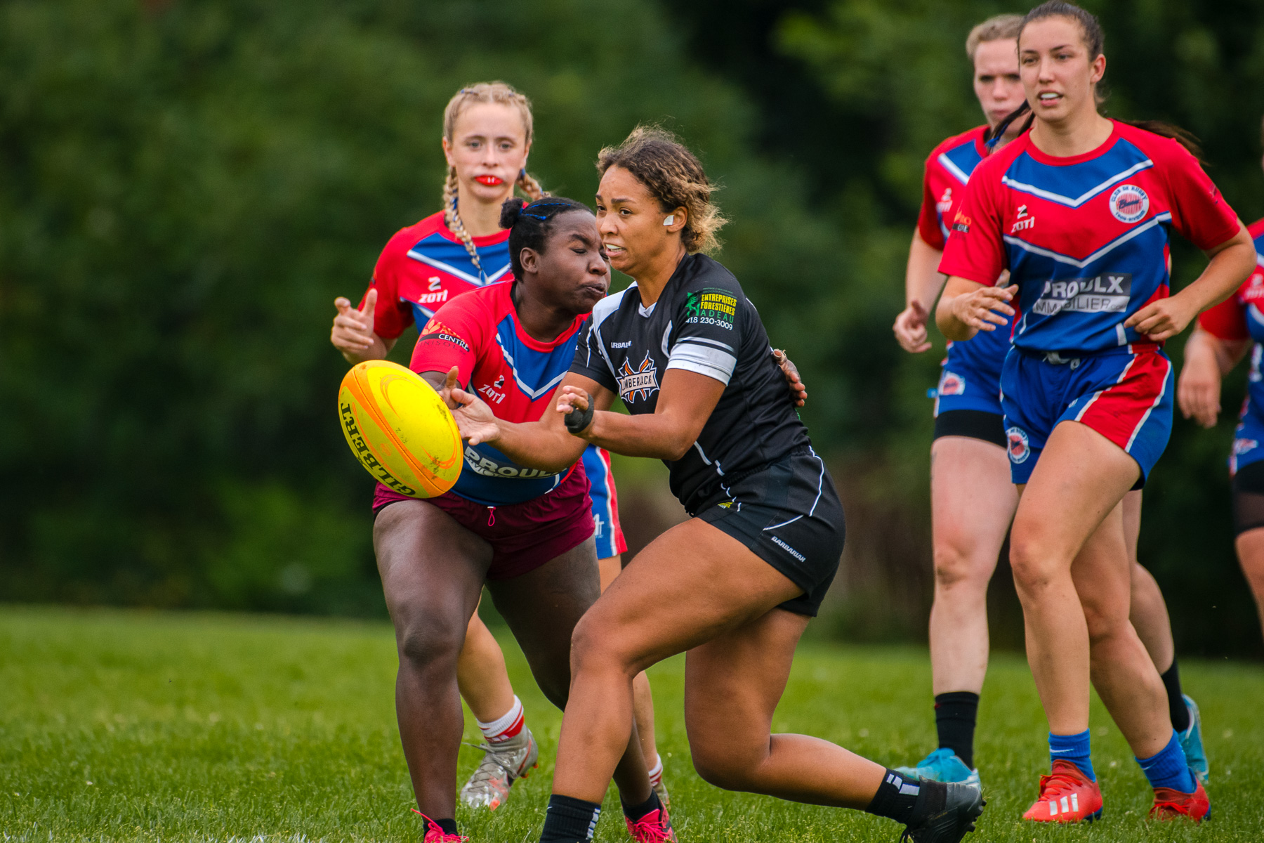  Saint-Georges Lumberjacks - Braves de Trois-Rivières - Rugby - RUGBY QUÉBEC FINALES LPR2 F SÉNIORS 2023 SAB QC- SG Lumberjacks vs Braves Trois-Rivières (#RQF2023LPR2SF1) Photo by: Simon Duquette | Siuxy Sports 2023-08-19