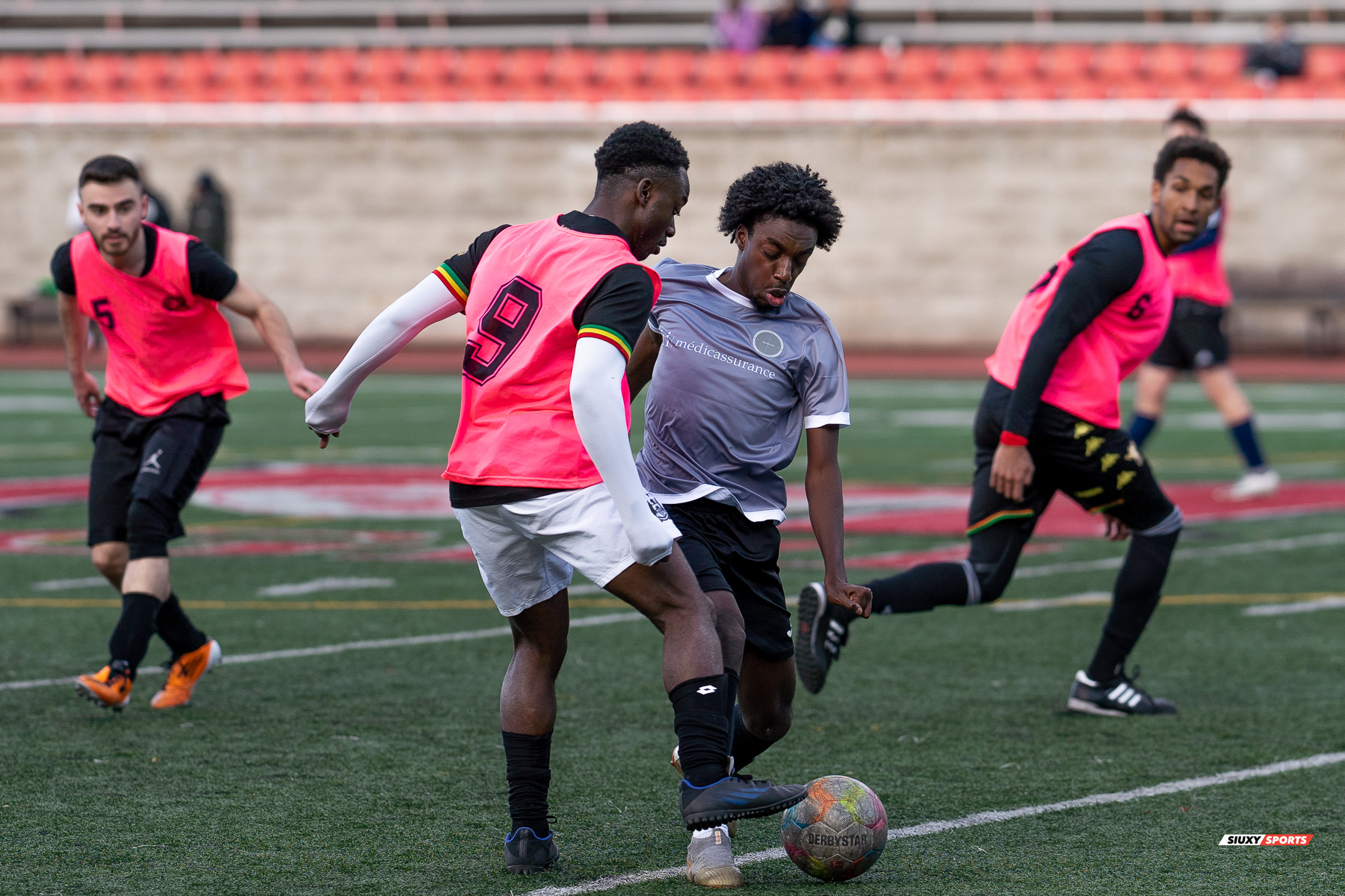 Thomas ALEM-LEBEL - Yann WELADJI -  FC Huile - QUAD FC - Soccer - CSL 2023 - FC Huile (2) vs (1) QUAD FC (#2023FCHvQFC05) Photo by: Emilie Alchourron | Siuxy Sports 2023-05-17