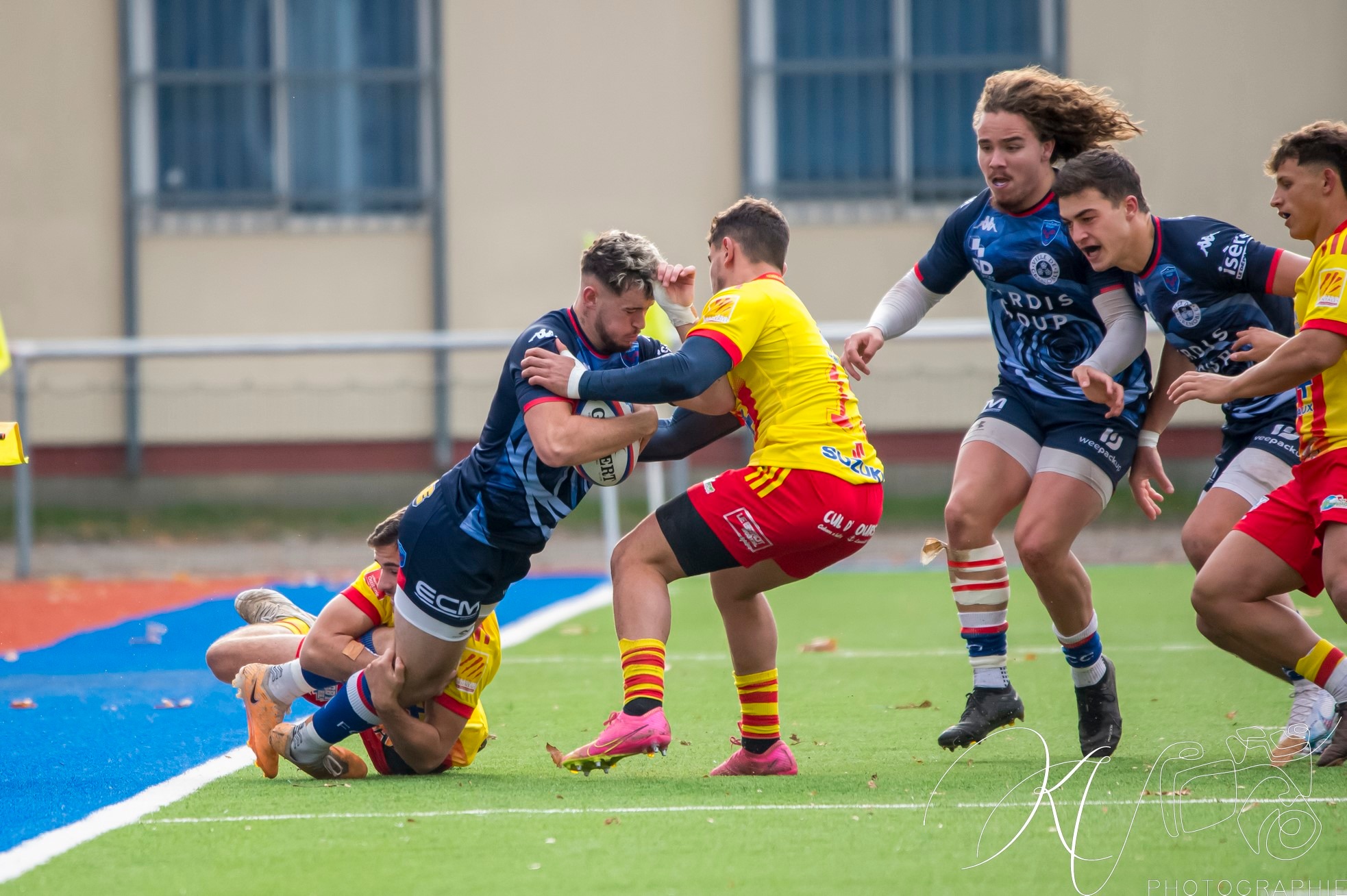  FC Grenoble Rugby - US Arlequins Perpignanais - Rugby - 2023 Espoirs- FC GRENOBLE VS US Arlequins Perpignanais (#2023ESPFCGUSAP11) Photo by: Karine Valentin | Siuxy Sports 2023-11-23
