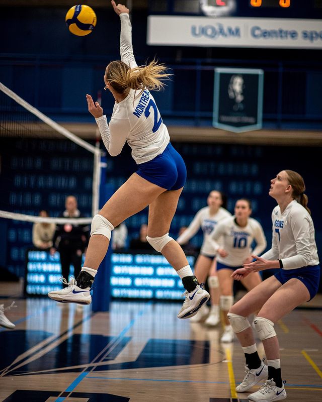 Maude BABIN - Sarah MCGLASHAN -  Université du Québec à Montréal - Université de Montréal - Volleyball - RSEQ - 2023 VOLLEY F - UQAM (3) VS (2) UNIVERSITÉ DE MONTRÉAL (#RSEQ2023UQAMUDM02) Photo by: Ali El Kacemi | Siuxy Sports 2023-02-05