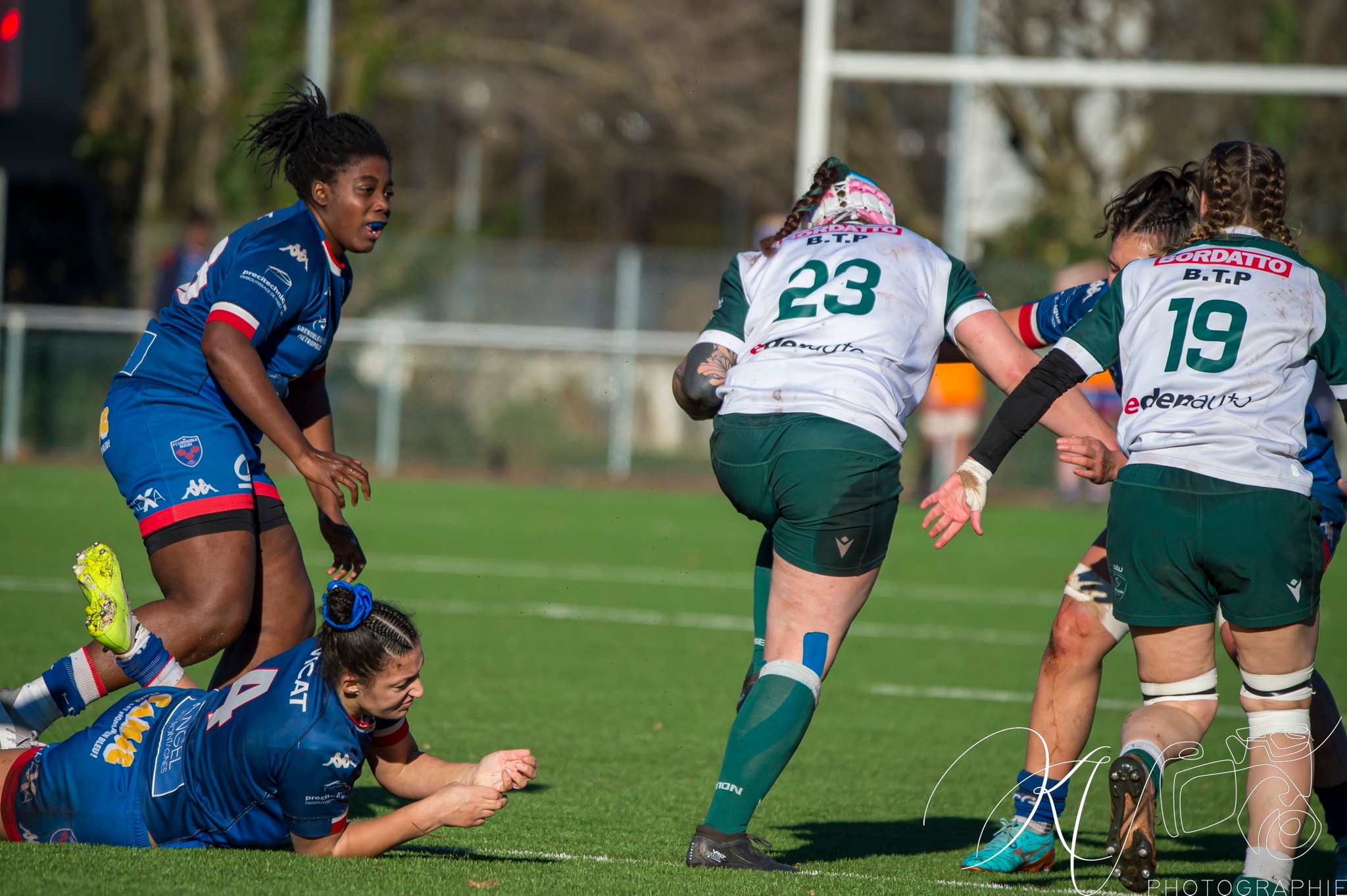 Iliana ACOLASTE - Sana LAGRANDEUR -  FC Grenoble Rugby - Section Paloise - Rugby - Elite 1 2023 - FC Grenoble (48) vs (12) Lons Section Paloise (#EL123FCGLSP12) Photo by: Karine Valentin | Siuxy Sports 2023-12-17