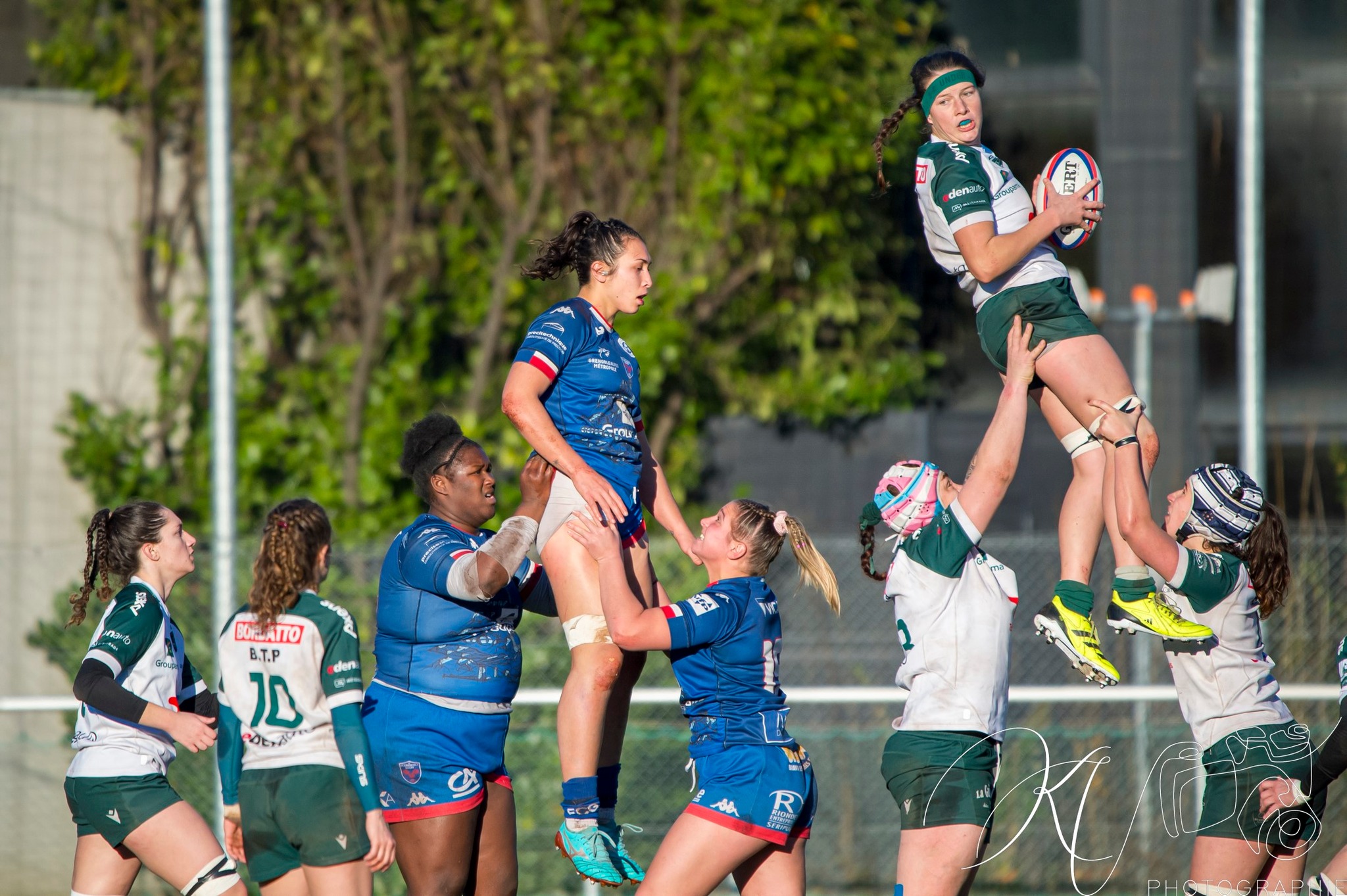Manaé FELEU - Lou MINGOLO -  FC Grenoble Rugby - Section Paloise - Rugby - Elite 1 2023 - FC Grenoble (48) vs (12) Lons Section Paloise (#EL123FCGLSP12) Photo by: Karine Valentin | Siuxy Sports 2023-12-17