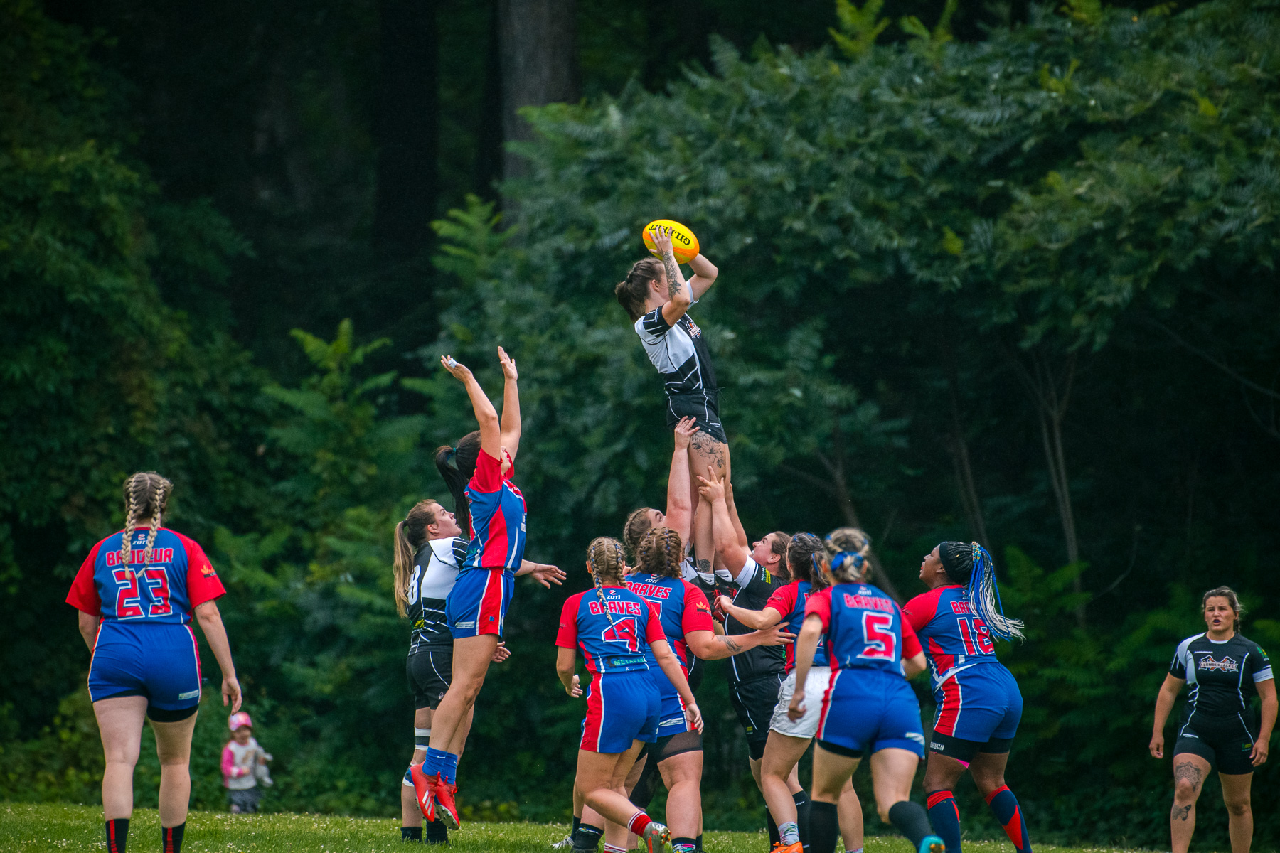  Saint-Georges Lumberjacks - Braves de Trois-Rivières - Rugby - RUGBY QUÉBEC FINALES LPR2 F SÉNIORS 2023 SAB QC- SG Lumberjacks vs Braves Trois-Rivières (#RQF2023LPR2SF1) Photo by: Simon Duquette | Siuxy Sports 2023-08-19
