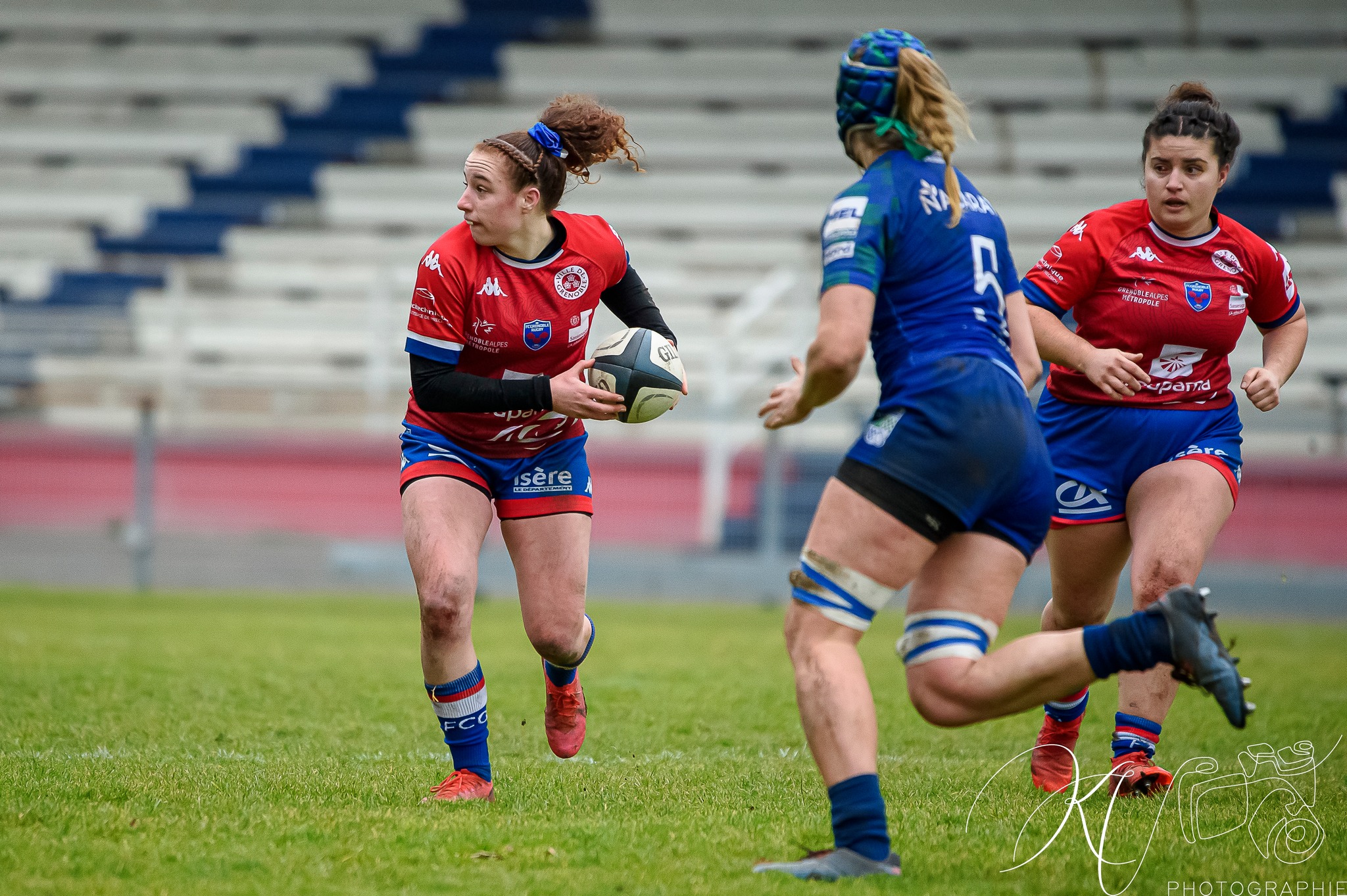 Valentine GUILLET - Florine THIRON -  FC Grenoble Rugby - Lille Métropole Rugby Club Villeneuvois - Rugby - FCG Amazones (18) VS (16) LMRCV (#2023FCGvsLMRCV01) Photo by: Karine Valentin | Siuxy Sports 2023-01-08