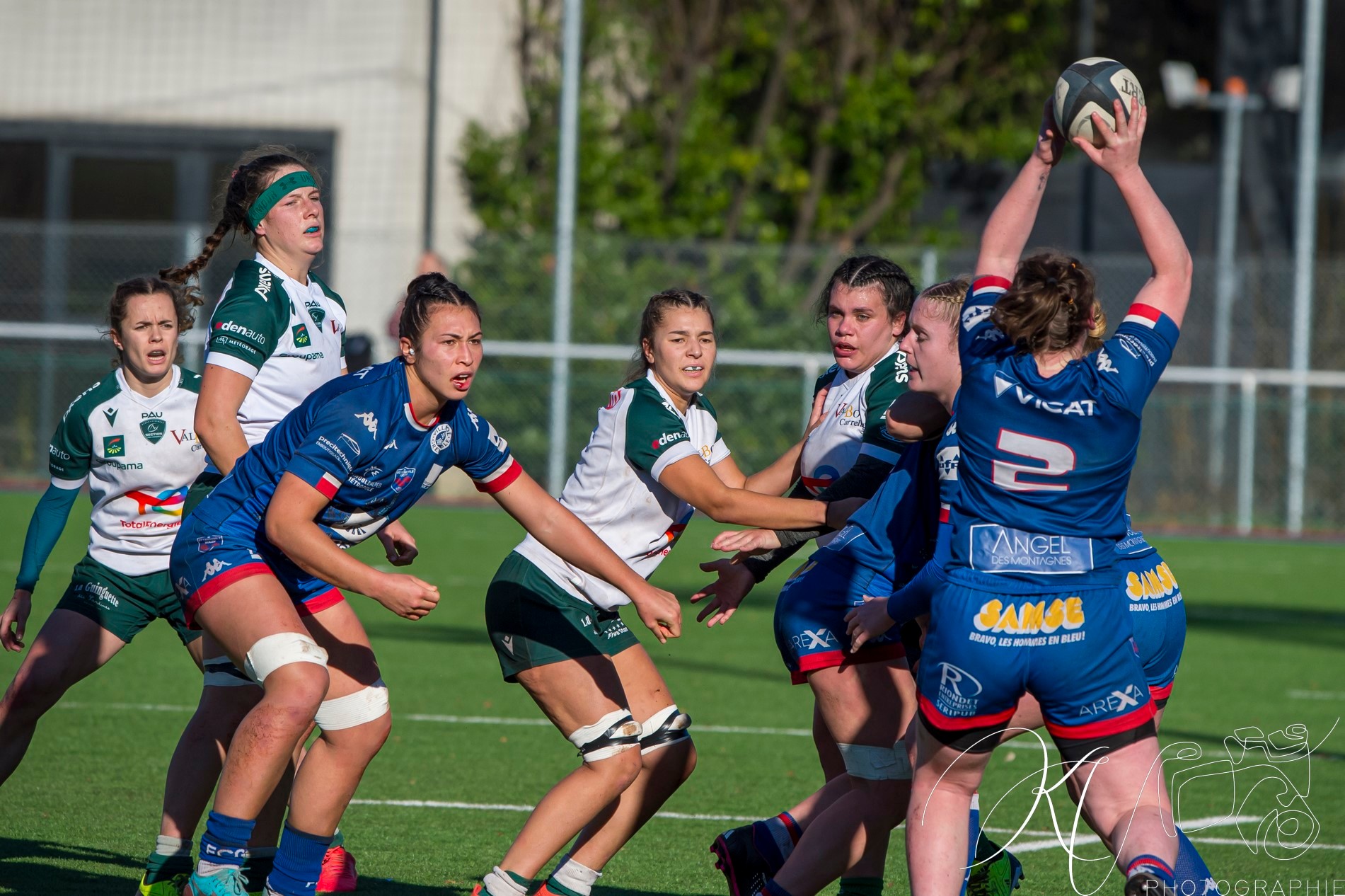 Manaé FELEU - Emma POULAT -  FC Grenoble Rugby - Section Paloise - Rugby - Elite 1 2023 - FC Grenoble (48) vs (12) Lons Section Paloise (#EL123FCGLSP12) Photo by: Karine Valentin | Siuxy Sports 2023-12-17