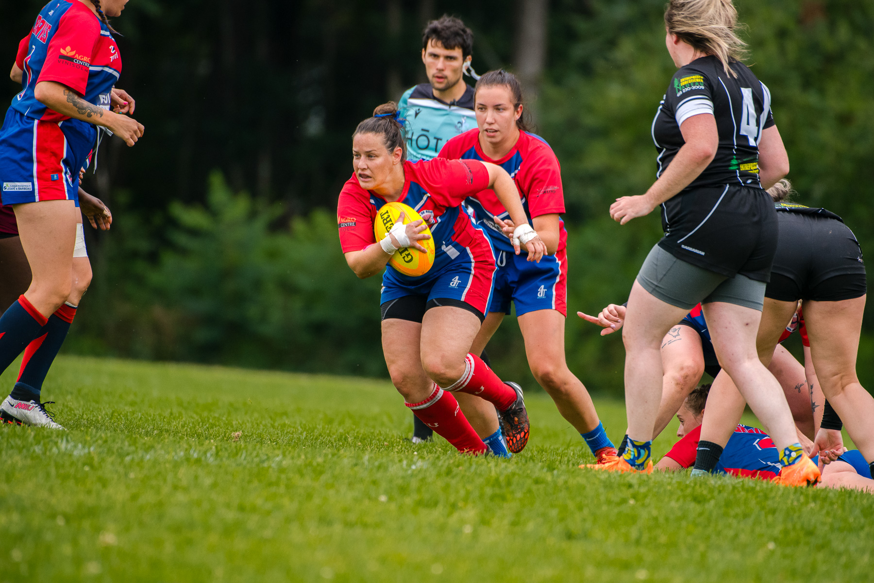  Saint-Georges Lumberjacks - Braves de Trois-Rivières - Rugby - RUGBY QUÉBEC FINALES LPR2 F SÉNIORS 2023 SAB QC- SG Lumberjacks vs Braves Trois-Rivières (#RQF2023LPR2SF1) Photo by: Simon Duquette | Siuxy Sports 2023-08-19