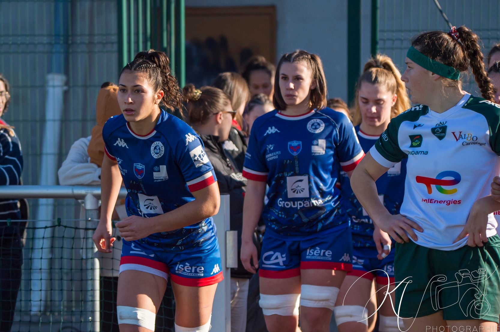 Lea CHAMPON - Manaé FELEU - Charlotte SUILLEROT -  FC Grenoble Rugby - Section Paloise - Rugby - Elite 1 2023 - FC Grenoble (48) vs (12) Lons Section Paloise (#EL123FCGLSP12) Photo by: Karine Valentin | Siuxy Sports 2023-12-17