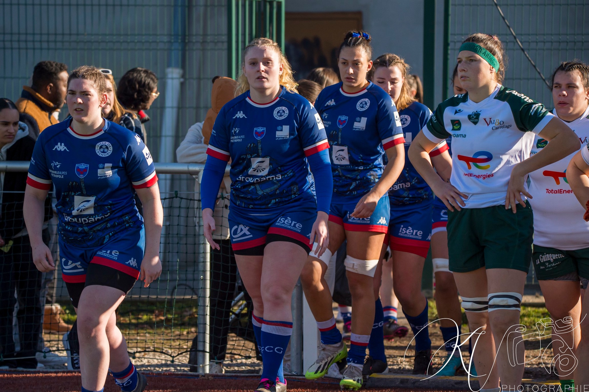 Jade BONNET - Sana LAGRANDEUR - Suzanne NICOLE - Emma POULAT -  FC Grenoble Rugby - Section Paloise - Rugby - Elite 1 2023 - FC Grenoble (48) vs (12) Lons Section Paloise (#EL123FCGLSP12) Photo by: Karine Valentin | Siuxy Sports 2023-12-17