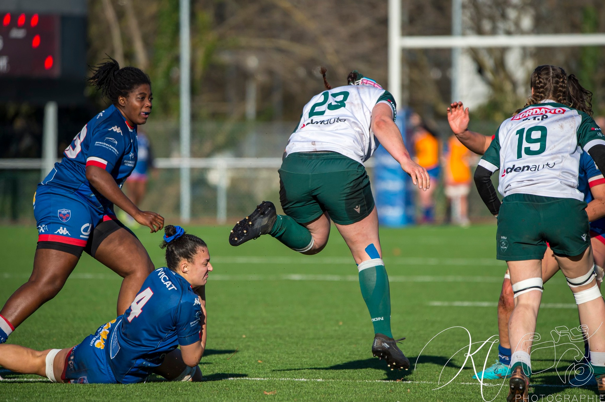 Iliana ACOLASTE - Sana LAGRANDEUR -  FC Grenoble Rugby - Section Paloise - Rugby - Elite 1 2023 - FC Grenoble (48) vs (12) Lons Section Paloise (#EL123FCGLSP12) Photo by: Karine Valentin | Siuxy Sports 2023-12-17