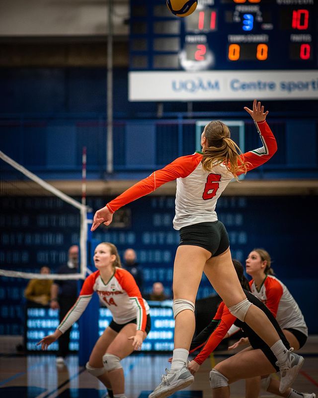 Amélie FILION - Laurence FLAMAND -  Université du Québec à Montréal - Université du Québec à Trois-Rivières - Volleyball - RSEQ - 2023 Volley F - UQAM (3) vs (0) UQTR (Match) (#RSEQ2023UQAMvUQTR04) Photo by: Ali El Kacemi | Siuxy Sports 2023-02-12
