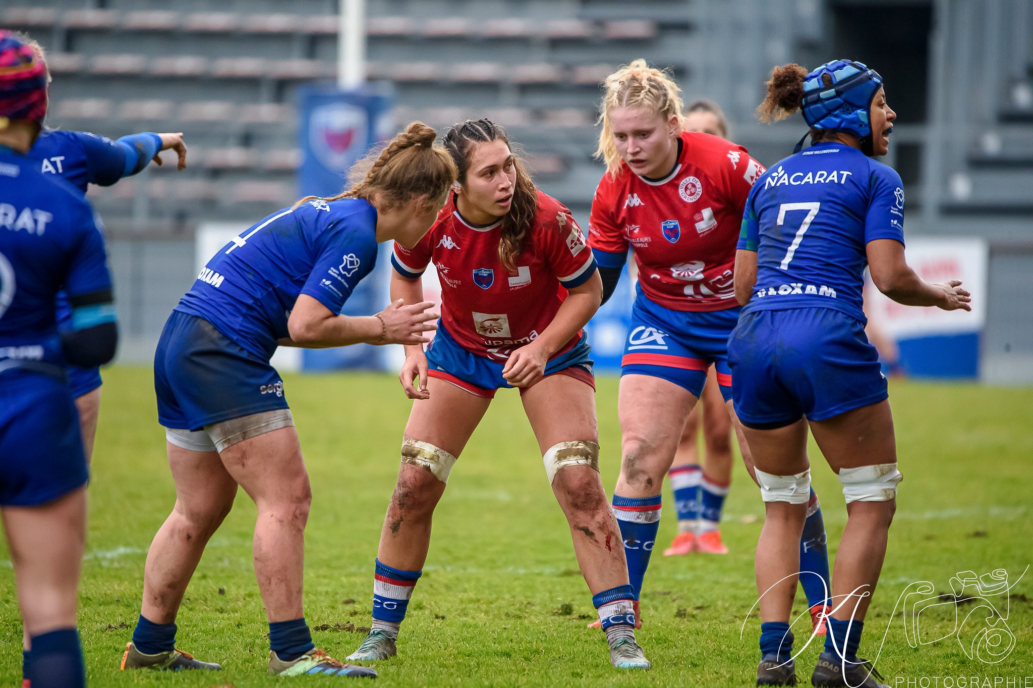Manaé FELEU - Emma POULAT -  FC Grenoble Rugby - Lille Métropole Rugby Club Villeneuvois - Rugby - FCG Amazones (18) VS (16) LMRCV (#2023FCGvsLMRCV01) Photo by: Karine Valentin | Siuxy Sports 2023-01-08