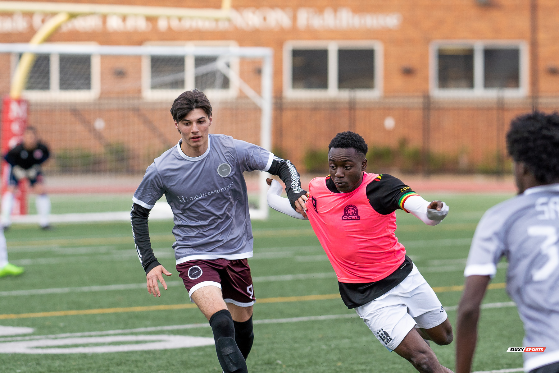 Omar MOKRI - Yann WELADJI -  FC Huile - QUAD FC - Soccer - CSL 2023 - FC Huile (2) vs (1) QUAD FC (#2023FCHvQFC05) Photo by: Emilie Alchourron | Siuxy Sports 2023-05-17