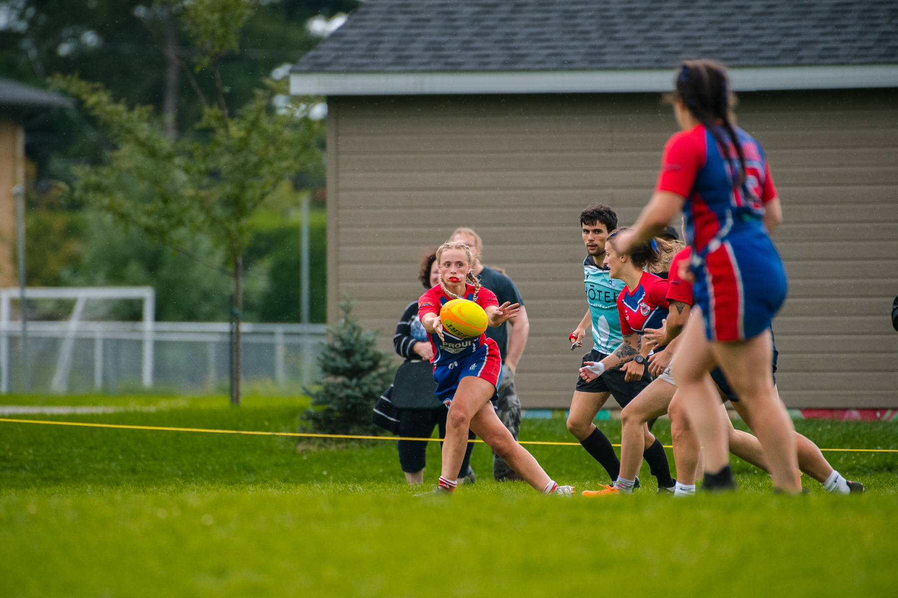  Saint-Georges Lumberjacks - Braves de Trois-Rivières - Rugby - RUGBY QUÉBEC FINALES LPR2 F SÉNIORS 2023 SAB QC- SG Lumberjacks vs Braves Trois-Rivières (#RQF2023LPR2SF1) Photo by: Simon Duquette | Siuxy Sports 2023-08-19